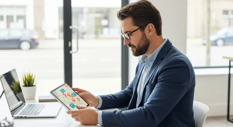 A local business owner implementing Google Business Profile optimization tips to improve search rankings in 2026.