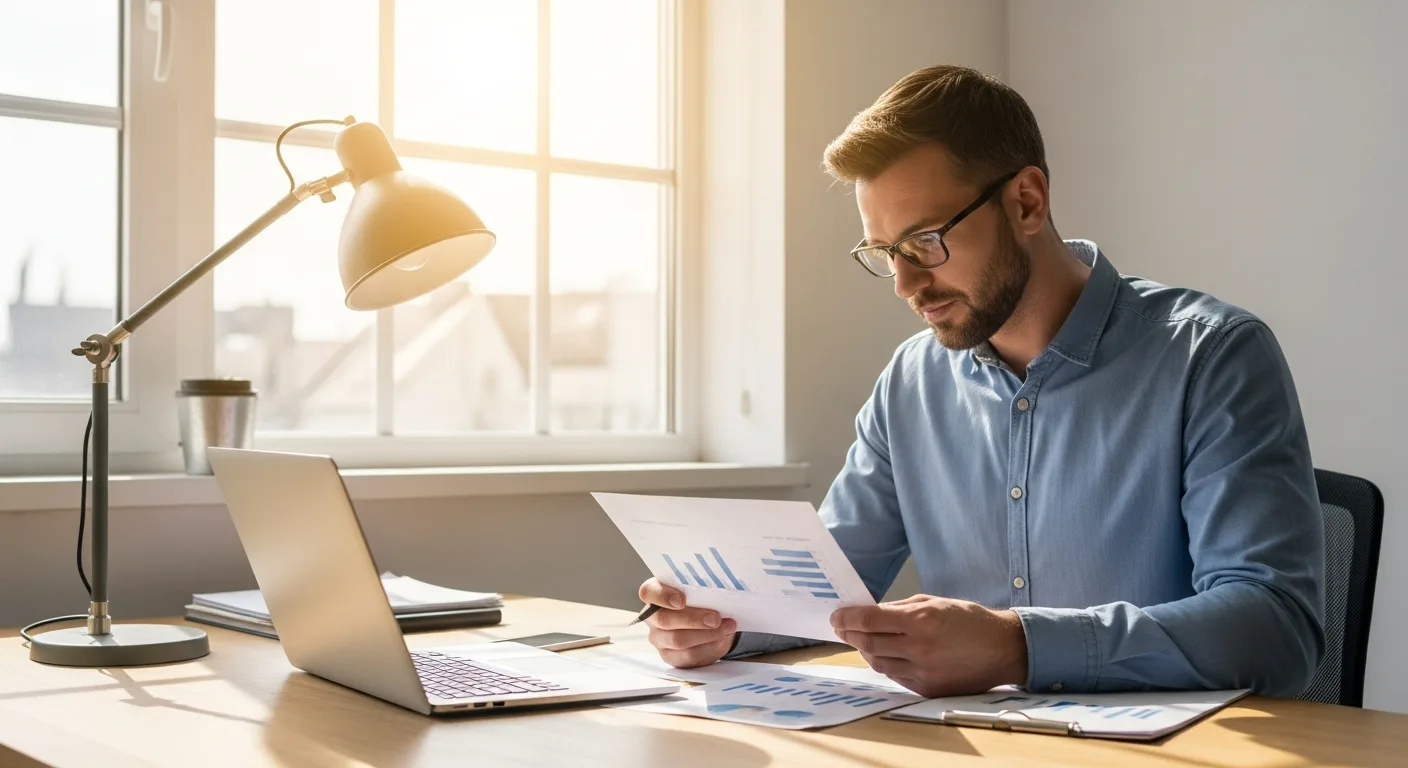 A professional man researching LGBTQ business owner grants 2026 on his laptop in a modern office.