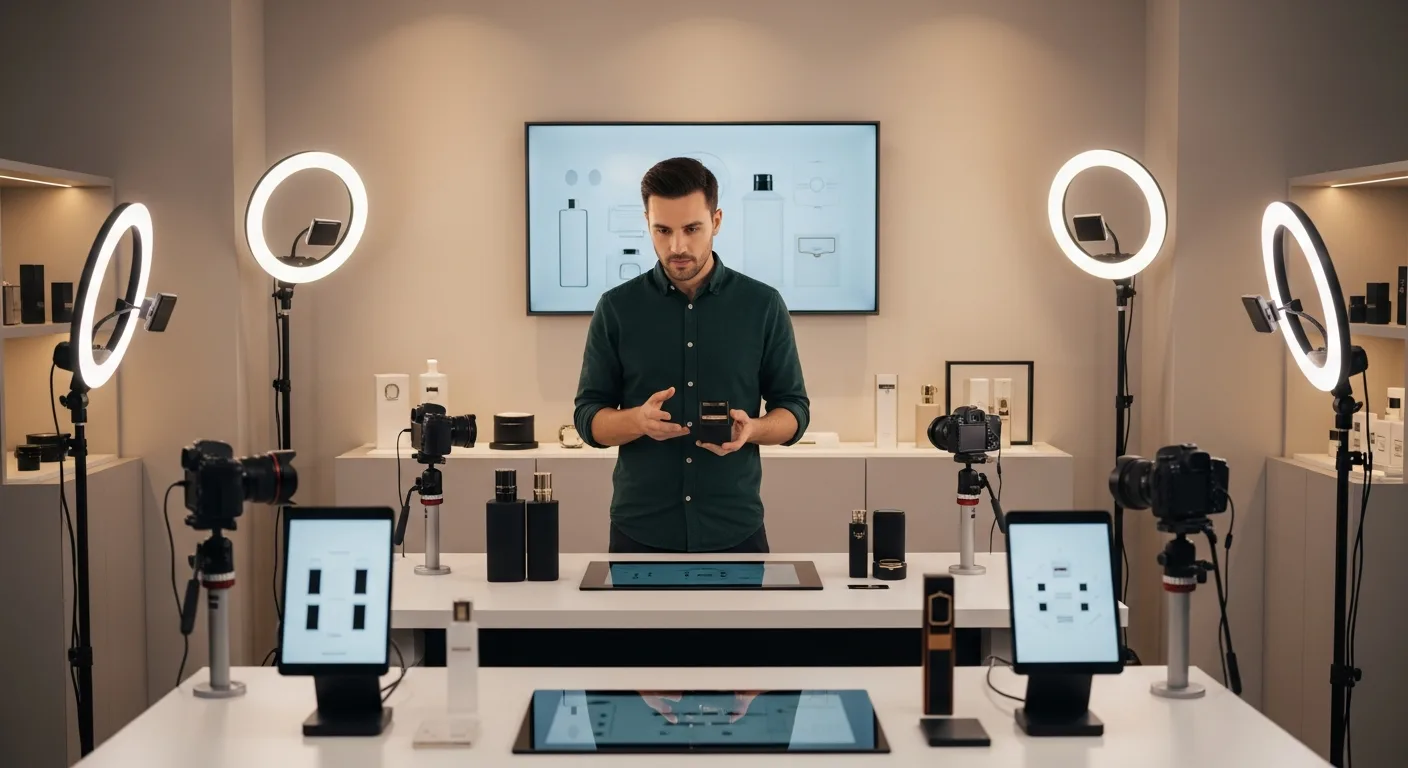 Man demonstrating effective livestream shopping strategies for brands in a modern 2026 digital retail environment.