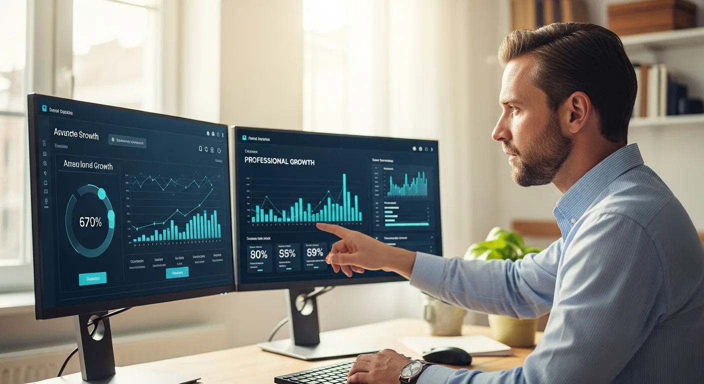 A professional man mastering my career tech on a digital dashboard to future-proof his income for 2026.